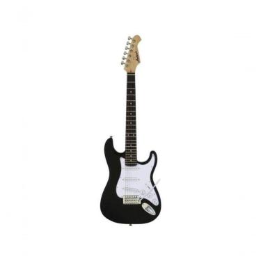 Imagem de Guitarra Elétrica Pro II STG-Mini com 3 Captadores Single Coil e Ponte VFT-1 Tremolo Black Aria