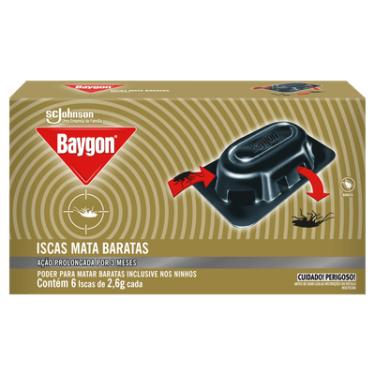 Imagem de Inseticida Mata Barata Iscas Baygon 6 Unidades Ação Prolongada No Ninho