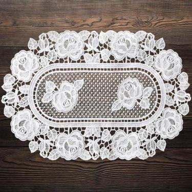 Imagem de Jogo Americano Oval Branco 30X45 Cm Rafimex