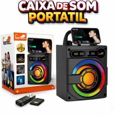 Imagem de Speaker Bluetooth Portátil Com Luz Colorida Em Estoque - Rick Imports