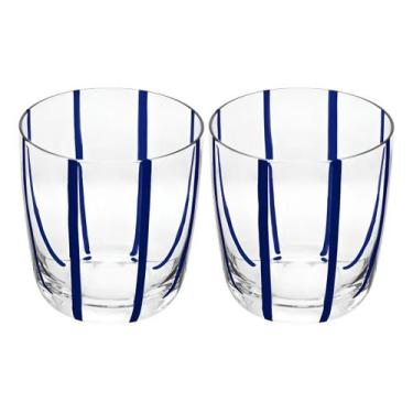 Imagem de Kit Copos Azura 2 Unidades Vidro 300ml Azul Wolff