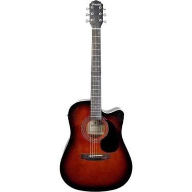Imagem de Violão Performance Deluxe Dreadnought Ceq Eletroacústico com Equalização 2 Bandas Sunbu...