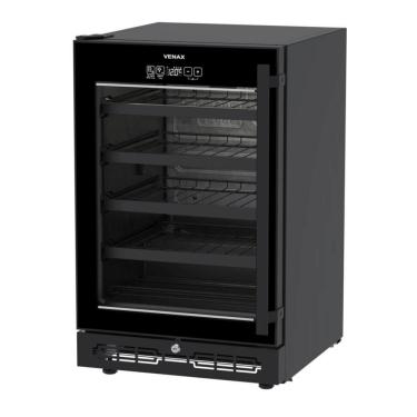Imagem de Adega Venax Cave In Touch 100L de Embutir para 24 Garrafas Porta Invertida Preto Fosco 220V