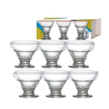 Imagem de Conjunto de Taças de Sobremesa Cancun em Vidro Transparente 300ML 6 Peças para Sorvete Ruvolo