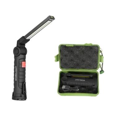 Imagem de Lanterna LED COB Portátil Recarregável Com USB-C, Magnética, Com Bater
