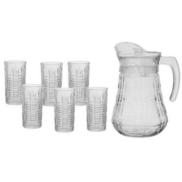 Imagem de Conjunto de Jarra 1L e Copos 250ml de Vidro Hauskraft Athena 7 Peças, 
