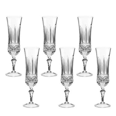 Imagem de Jogo de taças de champanhe em cristal Strauss 210ml 6 peças