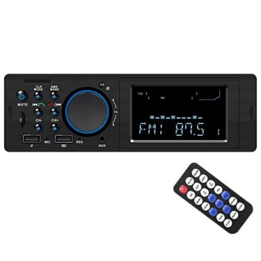 Imagem de Rádio do carro MP3 player estéreo com rádio FM Bluetooth Dual USB TF AUX unidade principal BT Music Player com controle remoto sem fio carga rápida
