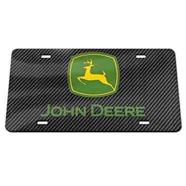 Imagem de WinCraft Placa de licença John Deere fibra de carbono