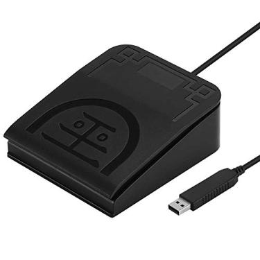 Imagem de iKKEGOL Upgraded USB pedal de pé único controle de interruptor óptico um programa de tecla teclado mouse jogo ação HID, Single Pedal