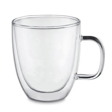 Imagem de Caneca Café Vidro Duplo Borossolicato 350Ml Não Queima A Mão