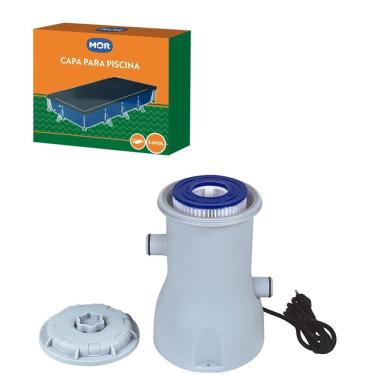 Imagem de Kit Capa + Filtro Bomba 2.200 L/h Para Piscina Premium 5000 Litros - Mor