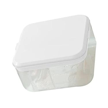 Imagem de Bandeja de cubos de | Molde para fazer cubos de - Bandeja de cubos de com tampa e recipiente, molde de flexível com colher, fácil de liberar e limpar, recipiente de Visn