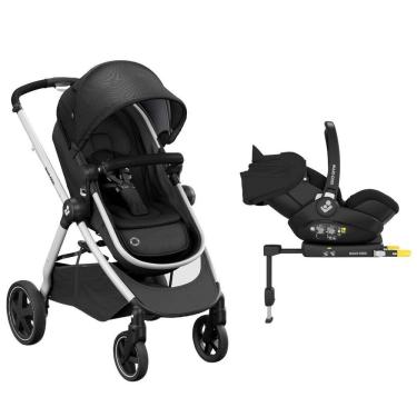 Imagem de Carrinho Passeio e Bebê Conforto Anna² TS Preto Maxi-Cosi