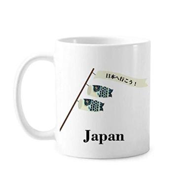 Imagem de Caneca tradicional japonesa Lucky Koinobori cerâmica cerâmica xícara de café porcelana louça