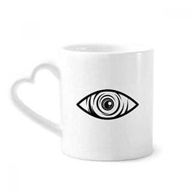 Imagem de Caneca com estampa de vetor de olhos de decoração preta caneca de café cerâmica copo de coração de vidro