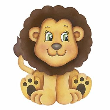 Imagem de Aplique MDF e Papel Litoarte 8 cm - Modelo APM8-814 Leão