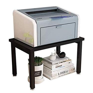 Imagem de KIZQYN Suporte de impressora de camada única rack de impressora de madeira de mesa suporte de máquina de fax organizador de mesa para impressora de mesa de casa e escritório (cor: D)