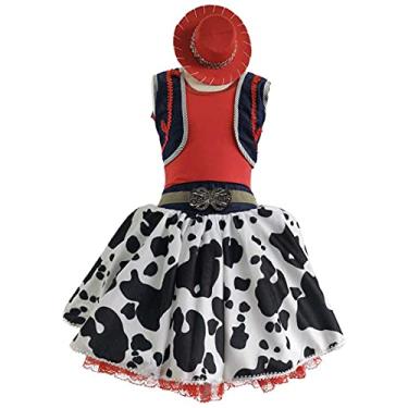 Imagem de Vestido Festa Junina Infantil Country 3 á 12 Anos Com Chapéu (M 7-8)