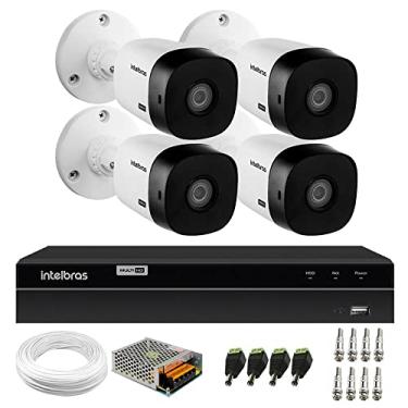 Imagem de Kit 4 Câmeras Bullet Vhl 1220 B Full Hd 1080p Hdcvi Lite + Dvr Gravador de Video Inteligente Intelbras Mhdx 1204 4 Canais H.265+