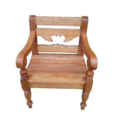 Imagem de Poltrona Rústica Naipe Vazado em Madeira de Demolição - Cód 1368