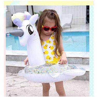 Imagem de Boia inflável infantil Glitter. Robusta e segura. 12 meses a 5 anos. praia, piscina.