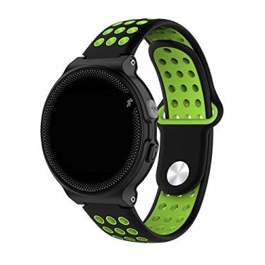 Imagem de Pulseira NK-Sport compativel com Relogio Forerunner 235 220 230 620 630 735XT - Marca LTIMPORTS (Preto com Verde)