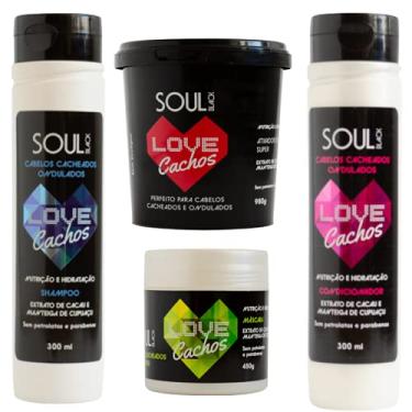 Imagem de Kit Love Cachos Shampoo Condic Máscara e Ativador de Cachos