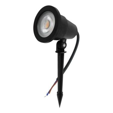 Imagem de Luminária espeto poste iluminação Jardim 5w 3000k luz amarela branco quente