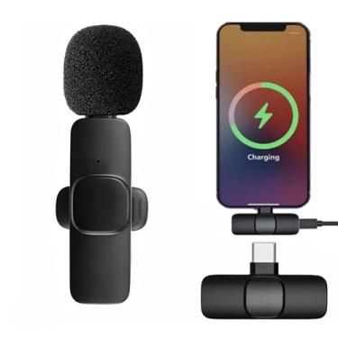 Imagem de Microfone de Lapela Sem fio, Tipo C, Type-C Wireless. Plug and Play, redução de ruído, Longo Alcance, Compatível com ANDROID (Tipo-C 1mic)