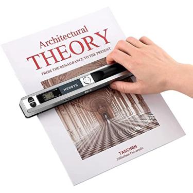 Imagem de MUNBYN Scanner portátil, scanner de fotos para documentos A4, páginas de imagens, textos em 900 DPI, digitalização plana, inclui cartão SD de 16 G, leitor de documentos em varinha carrega imagens para