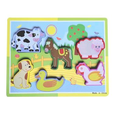 Imagem de Brinquedo Didático Aprenda Brincando Animais Madeira DM Toys