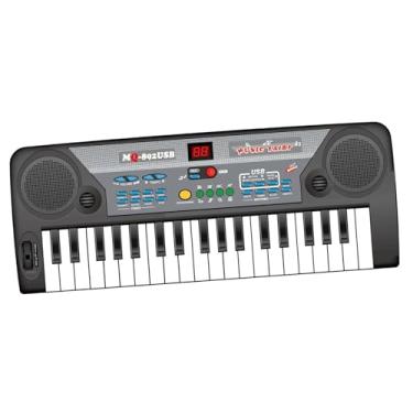 Imagem de Vaveren Teclado de piano elétrico música digital teclado de piano prático cabo usb instrumento de órgão eletrônico brinquedo para ensino ao ar livre, Estilo B 37 teclas