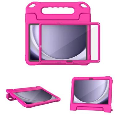 Imagem de MAISON Capa infantil para Samsung Galaxy Tab A9 Plus 11 polegadas versão 2023 (SM-X210/X216/X218) à prova de choque Tab A9+ com protetor de tela integrado, capa leve para tablet (rosa choque)