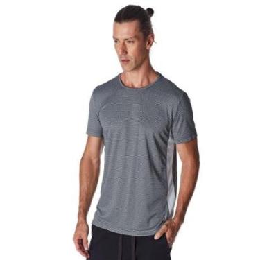 Imagem de Camiseta Fitness Masculina Convicto Dry Sports G - Cinza escuro-branco-Masculino