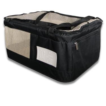 Imagem de Bolsa Transporte Pet Carro e Avião LATAM Cachorro e Gato Aerial Preta MillePet + Porta Passaporte/Documentos