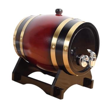 Imagem de WeiLaiKeQi Balde de vinho, barril de madeira, barril de cerveja, barril de vinho para armazenamento de brandy, cerveja, vinho, 3L Vinho Tinto