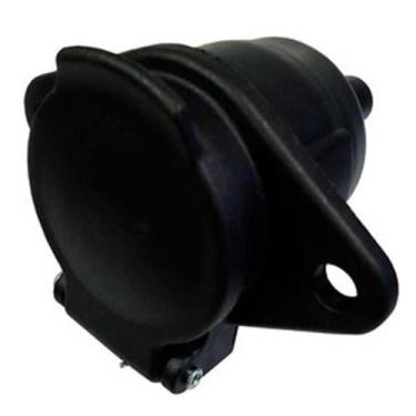 Imagem de Tomada Engate Redonda 7 Polos Femea (Fixa) Nylon Preto Bivolt 12/24V -