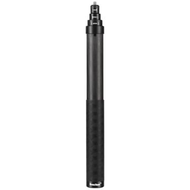 Imagem de Vara de selfie invisível de fibra de carbono estendida de 33 cm para insta360 x4 X5 Insta 360 X5 x4 x3 x2 x Gopro Go Pro Hero 13 12 11 10 9 8 7 DJI Osmo Acessórios para câmera esportiva (preto)