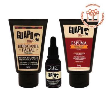 Imagem de COMBO Hidratante Facial Pós-Barba 60g + Óleo Pós Barba 30 mL + Espuma 