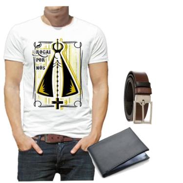 Imagem de Camiseta camisa nossa senhora Aparecida dia dos pais cinto carteira - 