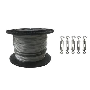 Imagem de Cabo Aço 3/32 6x7 Gal p/academia 100m+10esticadores - Shoplonas