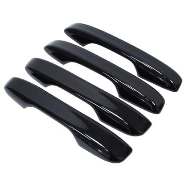 Imagem de MOTOKU Capa de maçaneta externa preta brilhante para Honda Civic 2022-2024 HR-V 2023 Accord CR-V Acura Integra 2023 2024 com trava automática dianteira traseira do motorista e lado direito do