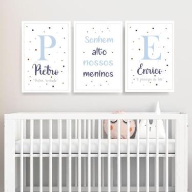 Imagem de 3 Quadros Infantil Ursinho Príncipe - FlorEllas, irmãos 1