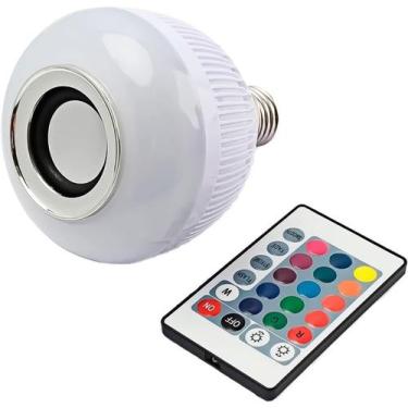 Imagem de Lâmpada Led MUSICAL Bluetooth RGB com controle remoto - PONTO DO NERD