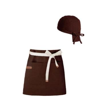 Imagem de Avental Cintura e Bandana Marrom Cafeteria Bar Barbearia - CASACHA