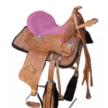 Imagem de Sela Americana Para Prova De Tambor e Balisa em Couro - Selaria Tradiç