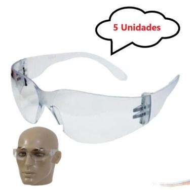 Imagem de Kit 5 óculos Epi Proteção Segurança Modelo Croma Incolor Ca - UN / 5 -