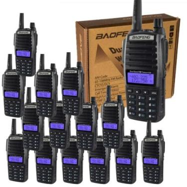 Imagem de Kit 15 Rádio Comunicador Walk Talk Baofeng Dual Band Uv-82