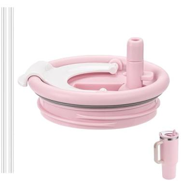 Imagem de Bluwing Tampa de substituição para Stanley Quencher, copo à prova de derramamento, tampa de substituição para copo Stanley Quencher, tampa de substituição para copo Stanley (rosa)